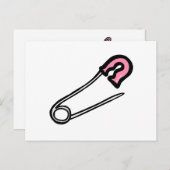 Pink Diaper-Button Postkarte (Vorne/Hinten)