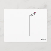 Pink Diaper-Button Postkarte (Rückseite)