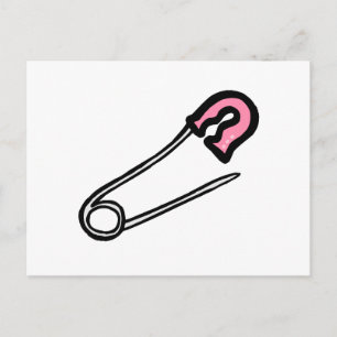Pink Diaper-Button Postkarte