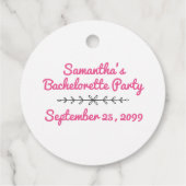 Pink die letzte Reise der Braut Geschenkanhänger (Rückseite)