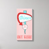 Pink Diner Signature-Leinwand Leinwanddruck (Vorderseite)