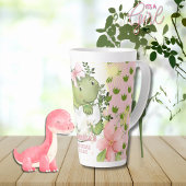 Pink Dino Footprint Custom Mug Gift for Mom-to-Be Milchtasse