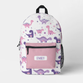 Pink Dino Kids Backpack - Custom Name Bedruckter Rucksack