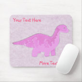 Pink Dino Mousepad (Mit Mouse)