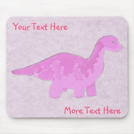 Pink Dino Mousepad (Vorne)