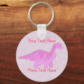 Pink Dino Schlüsselanhänger (Vorderseite)