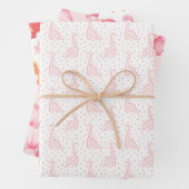 Pink Dinos Geschenkpapier Set (Beispiel)