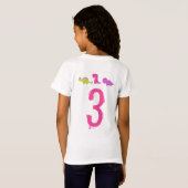 Pink Dinosaur Birthday Shirt Girl Dinosaurier (Schwarz voll)