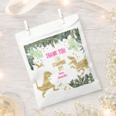 Pink Dinosaur Geburtstagsparty Geschenktütchen (Ausgeschnitten)