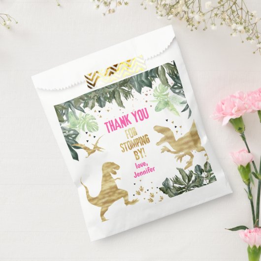 Pink Dinosaur Geburtstagsparty Geschenktütchen (Versiegelt)