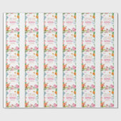 Pink Dinosaur Geburtstagsparty, Girls Dinosaur Par Geschenkpapier (Flach)