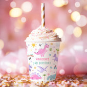 Pink Dinosaur Geburtstagsparty Pappbecher