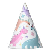 Pink Dinosaur Geburtstagsparty Partyhütchen (Vorderseite)