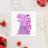 Pink Dinosaur Geburtstagsparty Serviette (Beispiel)