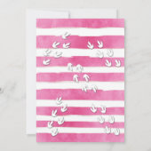 Pink Dinosaur Girl Einladung (Rückseite)