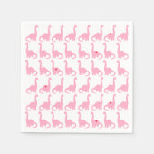 Pink Dinosaur Napkins Serviette (Vorderseite)