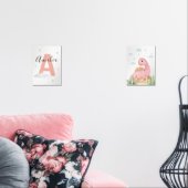 Pink Dinosaur Nursery Wall Art Set of 2 Print Set (Wohnzimmer)