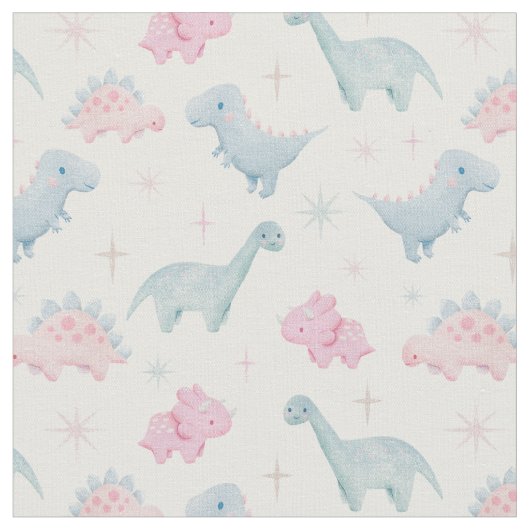 Pink Dinosaur Pattern Kids Stoff (Nahaufnahme)