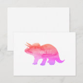 Pink Dinosaur Triceratops Flachbildschirm Danke Ka (Vorne/Hinten)