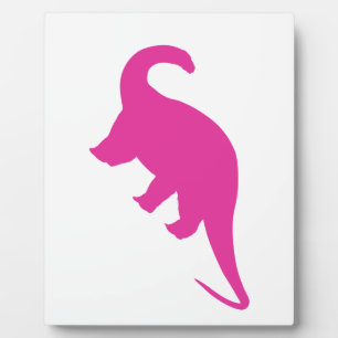 Pink Dinosaurier Fotoplatte