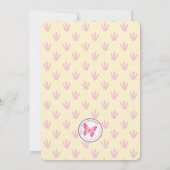 Pink Dinosaurier Geburtstag Einladung (Rückseite)