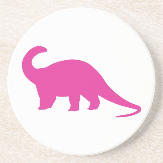 Pink Dinosaurier Getränkeuntersetzer (Vorne)