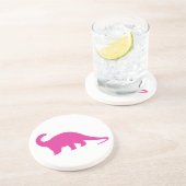Pink Dinosaurier Getränkeuntersetzer (Seite)