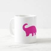 Pink Dinosaurier Kaffeetasse (Vorderseite Links)
