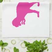 Pink Dinosaurier Küchentuch (Gefaltet)