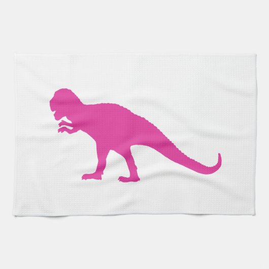 Pink Dinosaurier Küchentuch (Horizontal)