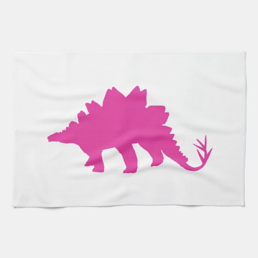 Pink Dinosaurier Küchentuch (Horizontal)