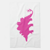 Pink Dinosaurier Küchentuch (Vertikal)
