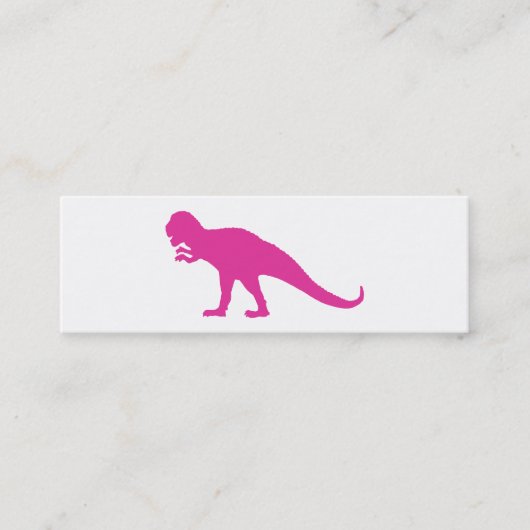 Pink Dinosaurier Mini Visitenkarte (Vorderseite)