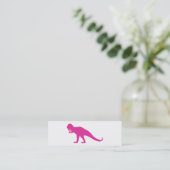 Pink Dinosaurier Mini Visitenkarte (Stehend Vorderseite)