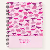 Pink Dinosaurier Notizblock (Vorderseite)