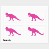Pink Dinosaurier Rechteckiger Aufkleber (Blatt)