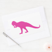 Pink Dinosaurier Rechteckiger Aufkleber (Umschlag)