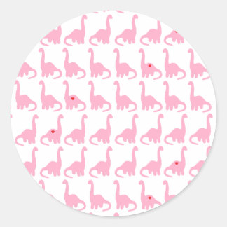 Pink Dinosaurier Stickers