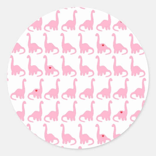Pink Dinosaurier Stickers (Vorderseite)