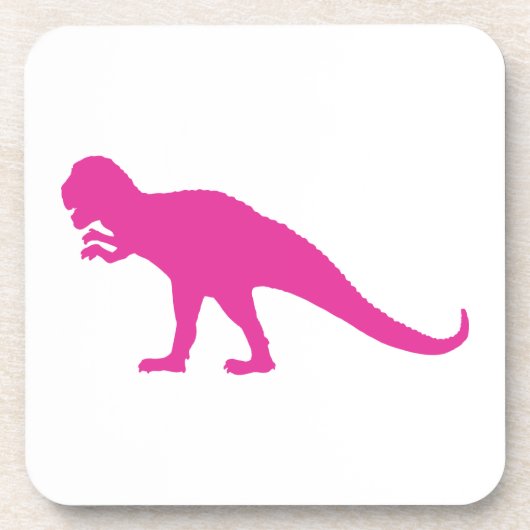 Pink Dinosaurier Untersetzer (Vorderseite)