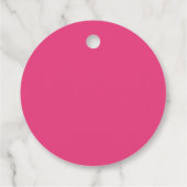 Pink Dinosaurier Wasserfarbenhahn Bald Babydusche Geschenkanhänger (Rückseite)