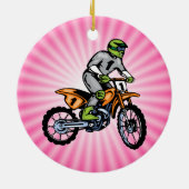Pink Dirt Bike. Keramikornament (Hinten)