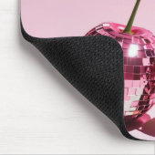 Pink Disco Ball Cherries Pink Red Girl Mouse Pad Mousepad (Ecke)