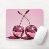 Pink Disco Ball Cherries Pink Red Girl Mouse Pad Mousepad (Mit Mouse)