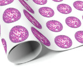 Pink Disco Ball Pattern Geschenkpapier (Rolleneckpunkt)