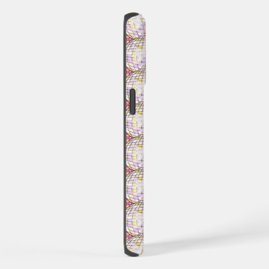 Pink Disco Ball Pattern iPhone Hülle (Rechte Seite)