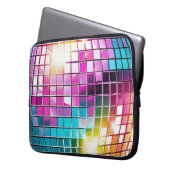 Pink Disco Ball Pattern Laptopschutzhülle (Vorderseite Links)