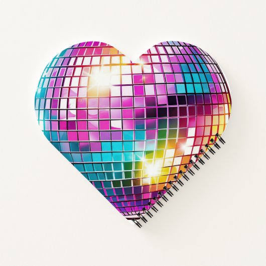 Pink Disco Ball Pattern Notizblock (Rückseite)