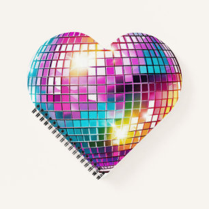 Pink Disco Ball Pattern Notizblock