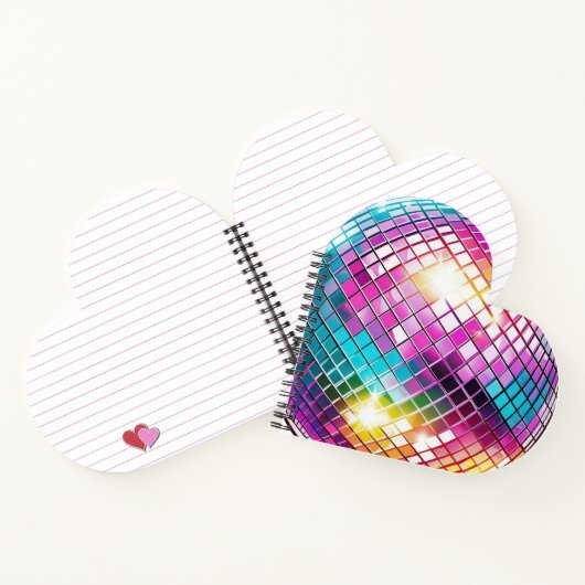Pink Disco Ball Pattern Notizblock (Innenseite)